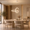 Nowoczesna lampa wisząca Led Celestial No.2 biała z pilotem 3000K LEDesign