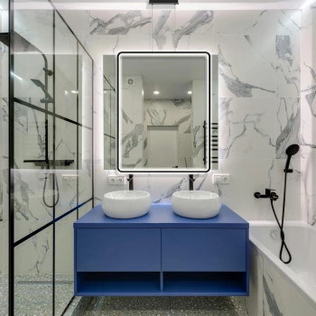 Nowoczesna lampa wisząca Led Recta No.1 80x60 czarna barwa neutralna 4K LEDesign