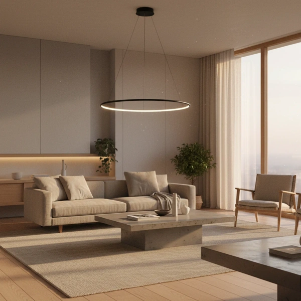 Nowoczesna lampa wisząca Led Orbit No.1 100 cm czarna barwa ciepła 3K LEDesign
