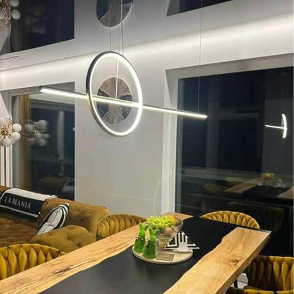 Nowoczesna Lampa wisząca Led Geometrik 40 cm złota smart barwa ciepła 3K LEDesign