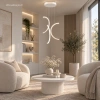 Nowoczesna lampa wisząca Led Moon No.3 40 cm biała 3000K LEDesign