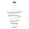 Nowoczesna lampa wisząca Led Orbit No.5 120cm czarna sterowana pilotem barwa ciepła 3K LEDesign