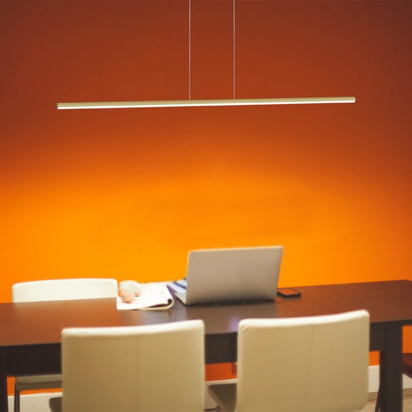 Nowoczesna Lampa wisząca Led LINE 180 cm złota z pilotem 3000K LEDesign