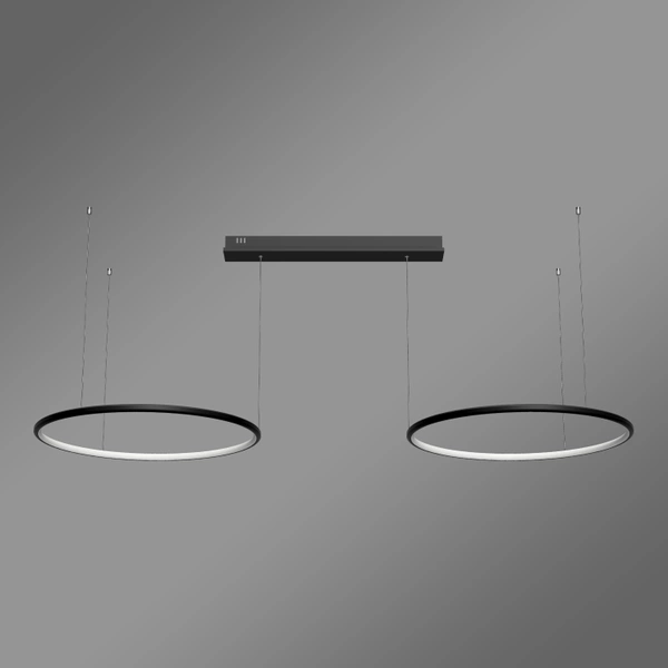 Nowoczesna lampa wisząca Led Orbit S No.2 2x60cm 3k czarna LEDesign