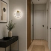 Nowoczesny kinkiet LED Moon 30 cm złoty 3000K LEDesign