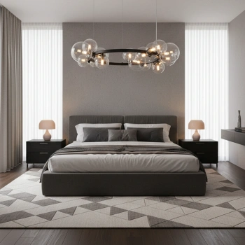 Nowoczesna lampa Glass Orbit ze szklanymi kulami