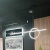 Nowoczesna lampa wisząca Led Geometrik 40 cm czarna barwa neutralna 4K LEDesign