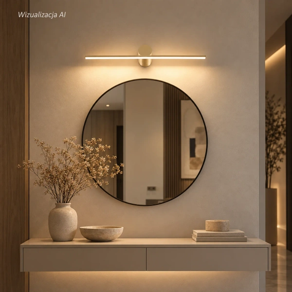 Kinkiet LED Line No.2 80 cm złoty 4000K LEDesign