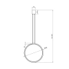 Nowoczesna lampa wisząca Led Moon B 40 cm czarna barwa neutralna 4K LEDesign