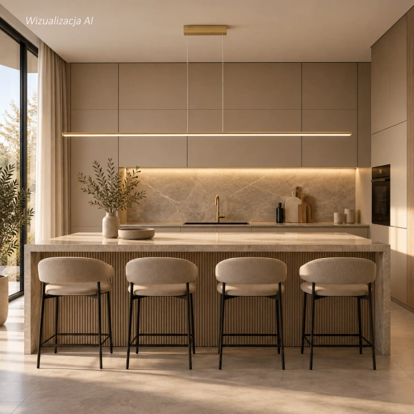 Nowoczesna Lampa wisząca Led Line 180 cm biała z pilotem 4000K LEDesign