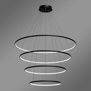 Nowoczesna lampa wisząca Led Orbit No.4 120cm czarna smart barwa ciepła 3K LEDesign