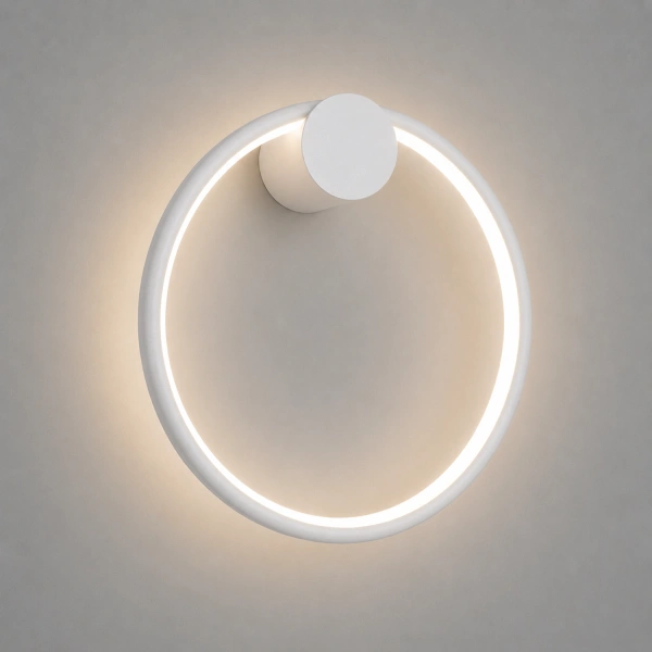 Nowoczesny kinkiet LED Moon 30 cm biały 3000K LEDesign
