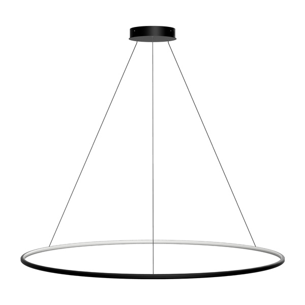 Nowoczesna lampa wisząca Led Orbit No.1 120 cm czarna ściemnialna triak barwa ciepła 3K LEDesign