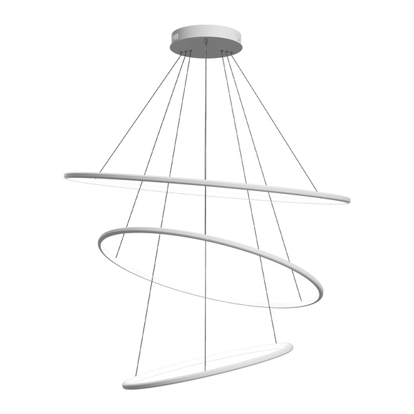 Nowoczesna lampa wisząca Led Orbit No.3 100cm biała ściemnialna triak barwa ciepła 3K LEDesign