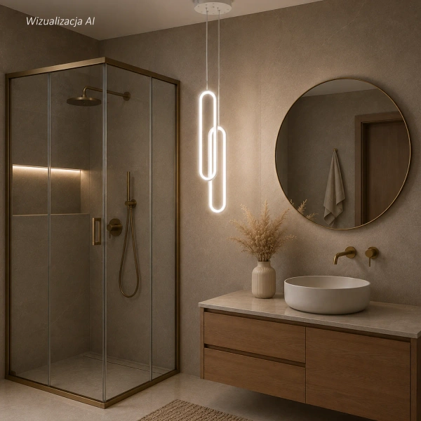 Nowoczesna lampa wisząca Led Ellipse No.2 biała 4000K LEDesign