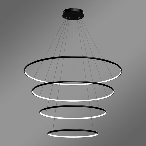 Nowoczesna lampa wisząca Led Orbit No.4 120cm czarna barwa ciepła 3K LEDesign