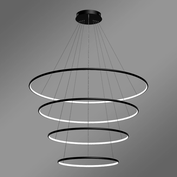 Nowoczesna lampa wisząca Led Orbit No.4 120cm czarna ściemnialna triak barwa neutralna 4K LEDesign