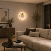 Nowoczesny kinkiet LED Moon 30 cm złoty 3000K LEDesign