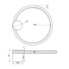 Nowoczesny kinkiet LED Moon 30 cm złoty 3000K LEDesign