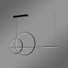 Nowoczesna lampa wisząca Led Geometrik No.4  60/40 cm czarna 4000K LEDesign