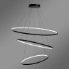 Nowoczesna lampa wisząca Led Orbit No.3 100cm czarna sterowana pilotem barwa ciepła 3K  LEDesign