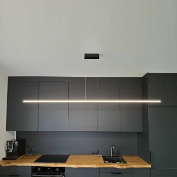 Nowoczesna lampa wisząca Led LINE 150 cm czarna barwa neutralna 4K LEDesign