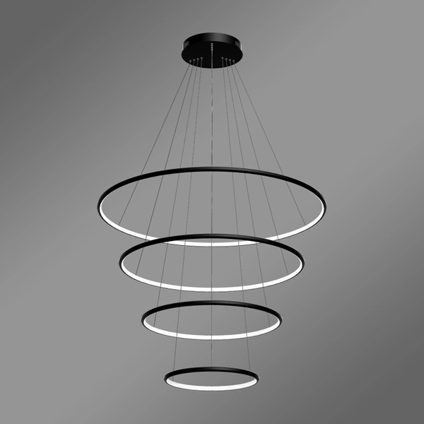 Nowoczesna lampa wisząca Led Orbit No.4 100cm czarna smart barwa ciepła 3K LEDesign