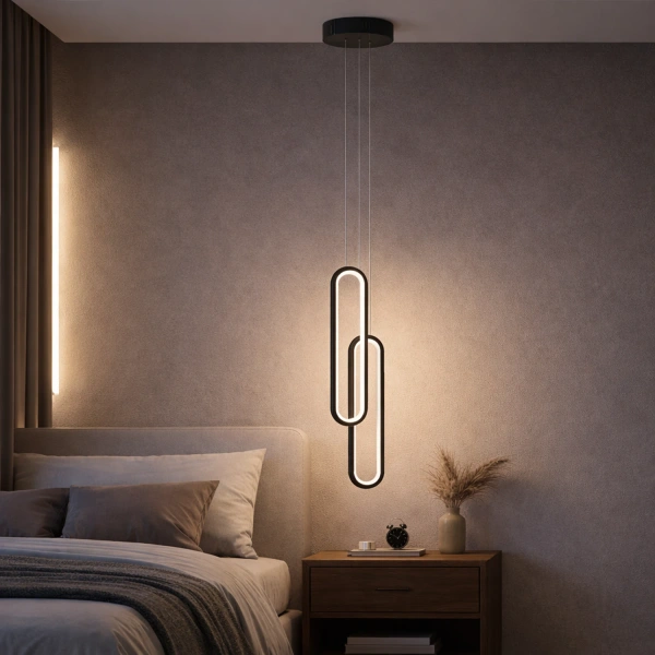 Nowoczesna lampa wisząca Led Ellipse No.2 czarna 3000K LEDesign