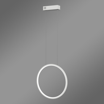 Nowoczesna lampa wisząca Led Moon 40 cm biała sterowana pilotem barwa neutralna 4K LEDesign