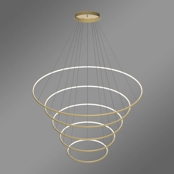 Nowoczesna lampa wisząca Led Orbit No.5 150cm złota z pilotem 3000K–6000K LEDesign