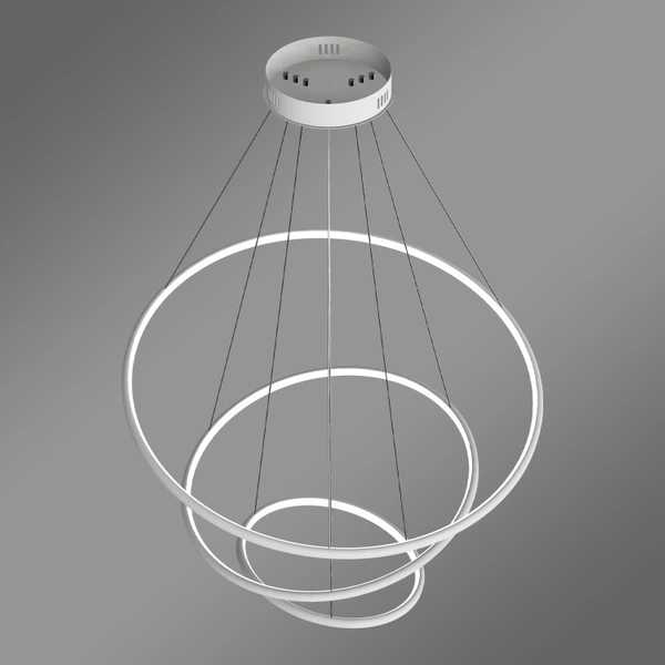 Nowoczesna lampa wisząca Led Orbit No.3 80cm biała sterowana pilotem barwa neutralna 4K LEDesign