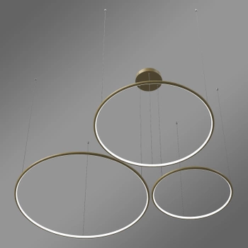 Nowoczesna lampa wisząca Led Orbit S No.3 100cm złota ściemnialna triak barwa ciepła 3K LEDesign