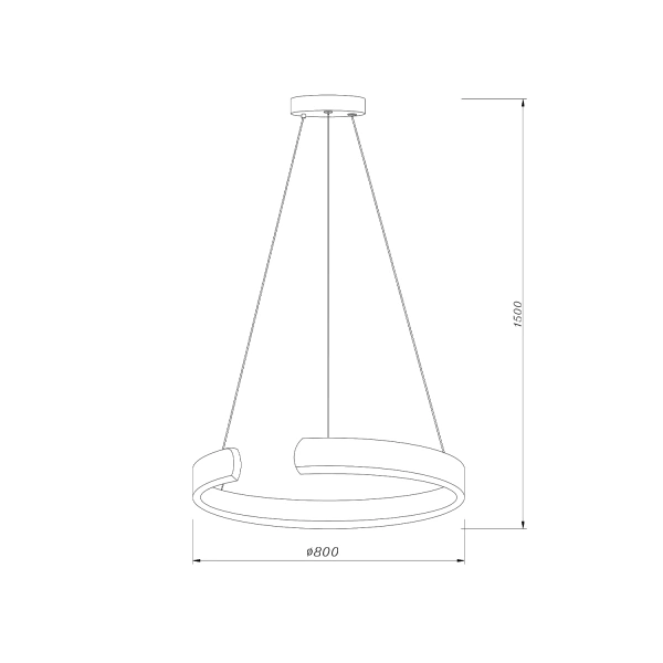 Ekskluzywna lampa wisząca Led Solaris  No.1 80  ciepła barwa światła