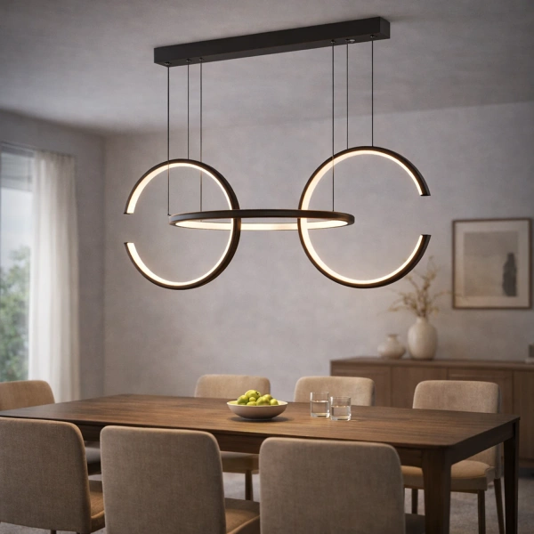 Nowoczesna lampa wisząca Led Celestial No.3 cm czarna barwa neutralna 4K LEDesign