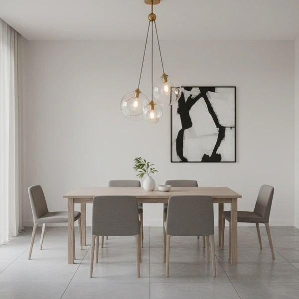 Elegancka lampa wisząca szklane kule Golden Sphere