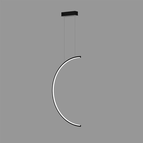 Nowoczesna lampa wisząca Led Moon No.2B 80 cm czarna barwa ciepła 3K LEDesign