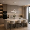 Nowoczesna lampa wisząca LED Geometrik 2 40 cm biała z pilotem 4000K LEDesign