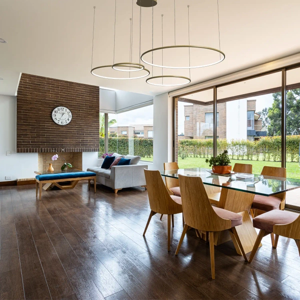 Nowoczesna lampa wisząca Led Orbit S No.4 100 cm złota ściemnialna triak barwa neutralna 4K LEDesign