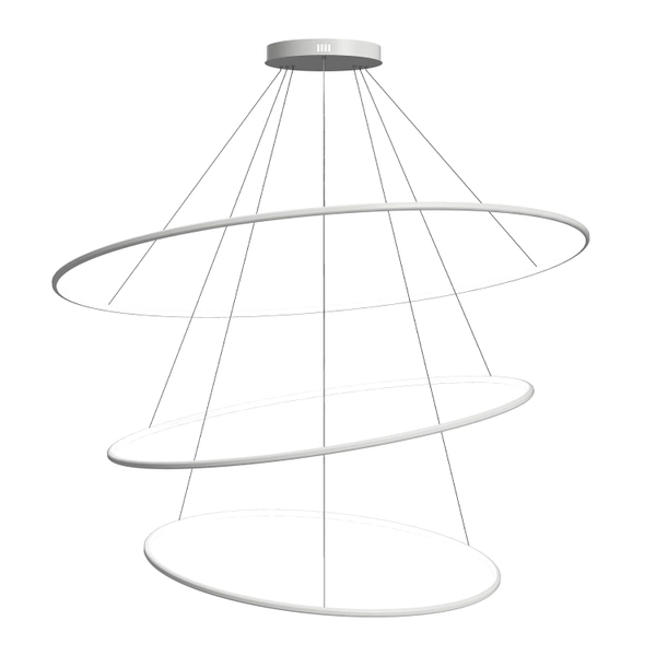 Nowoczesna lampa wisząca Led Orbit No.3 150cm biała smart barwa neutralna 4K LEDesign