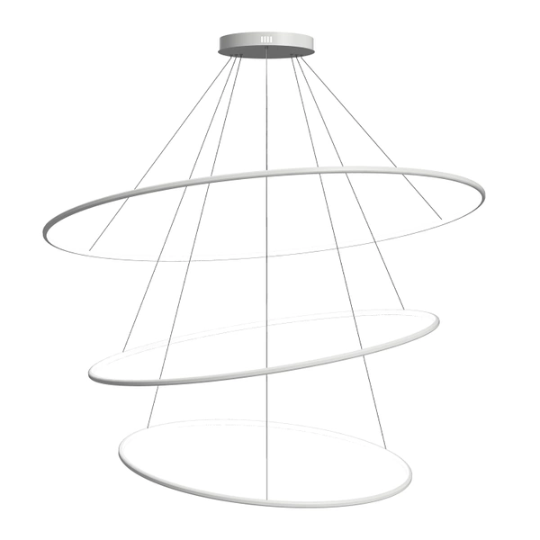 Noowczesna lampa wisząca Led Orbit No.3 150cm biała ściemnialna triak barwa neutralna 4K LEDesign