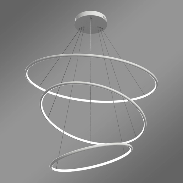 Nowoczesna lampa wisząca Led Orbit No.3 100cm biała sterowana pilotem barwa neutralna 4K LEDesign