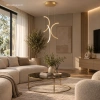 Nowoczesna lampa wisząca Led Moon No.3 40 cm złota smart 3000K LEDesign