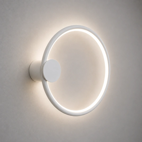 Nowoczesny kinkiet LED Moon 30 cm biały 4000K LEDesign