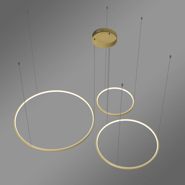 Nowoczesna lampa wisząca Led Orbit S No.3 80cm złota barwa ciepła 3K LEDesign