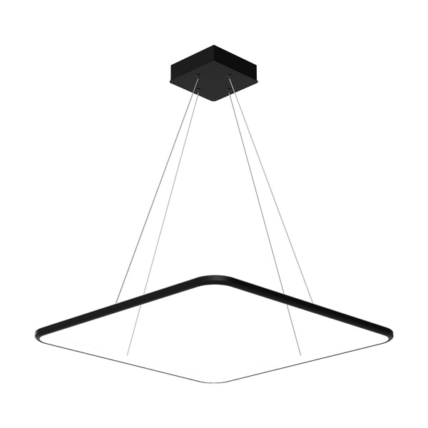 Lampa wisząca Led Quadrum No.1 60 cm czarna barwa neutralna 4K LEDesign