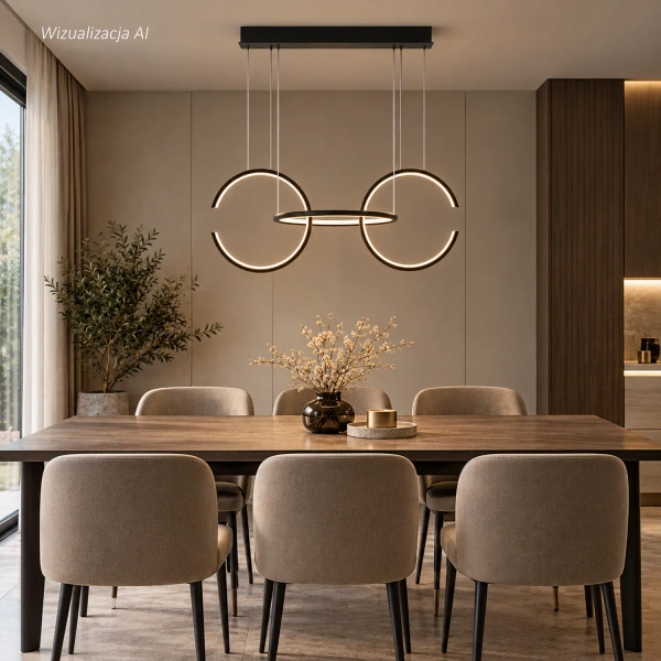 Nowoczesna lampa wisząca Led Celestial No.3 cm czarna smart 4000K LEDesign
