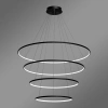 Nowoczesna lampa wisząca Led Orbit No.4 120cm czarna sterowana pilotem barwa ciepła 3K LEDesign