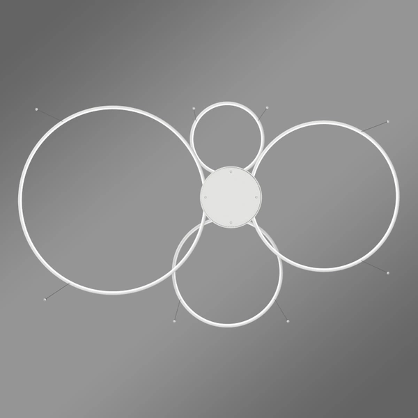 Nowoczesna lampa wisząca Led Orbit S No.4 100 cm biała smart Barwa neutralna 4K LEDesign