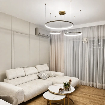 Nowoczesna lampa wisząca Led Orbit S No.3 80cm złota barwa neutralna 4K LEDesign