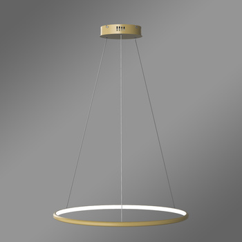 Nowoczesna lampa wisząca Led Orbit No.1 60 cm złota sterowana pilotem barwa ciepła 3K LEDesign